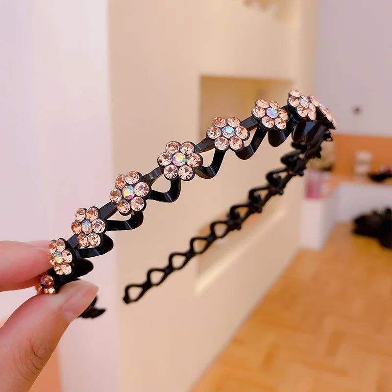 Non Slip Rhinestone Headbands With Secure Wave Grip - Smarsty