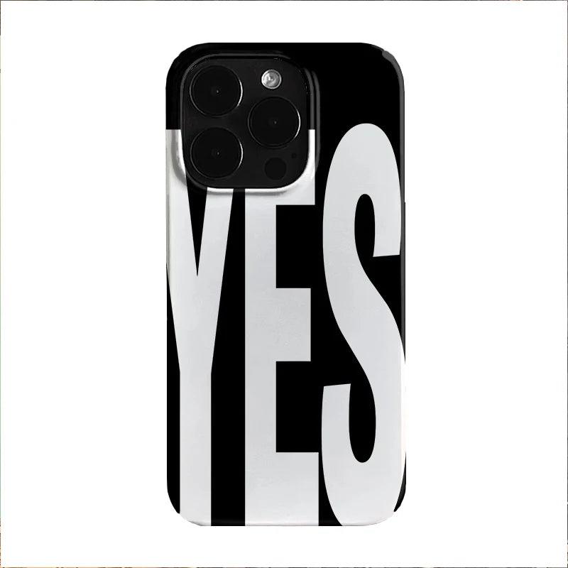 Personalized Art Letters Phone Case Black White For IPhone - Smarsty
