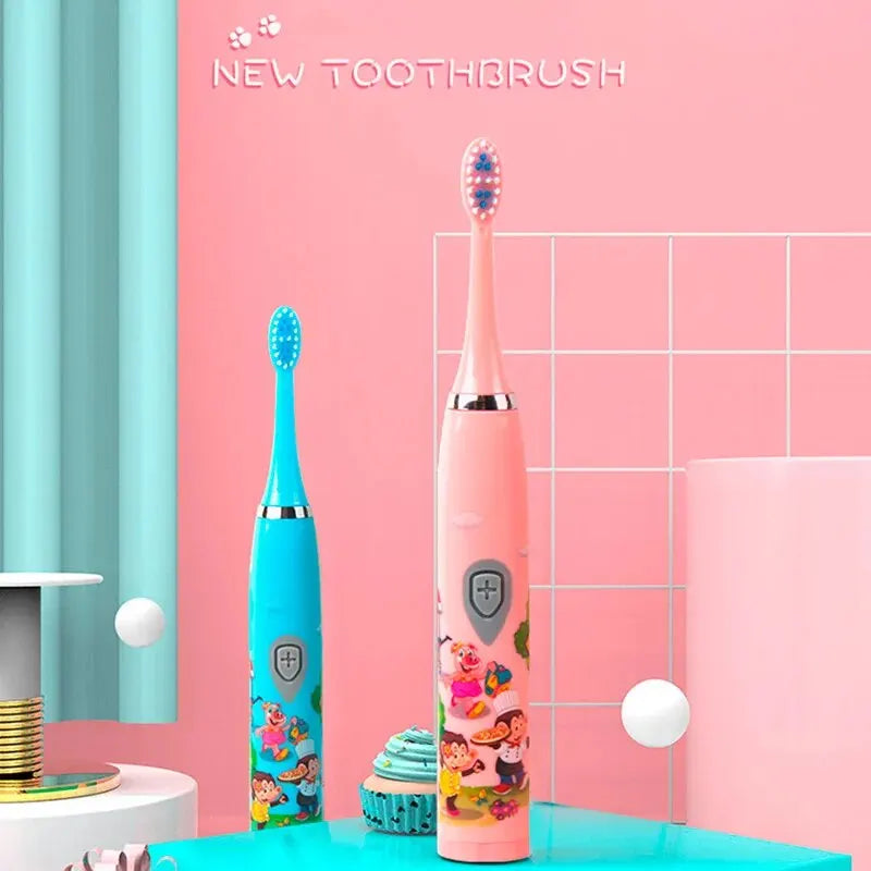 Colorful Cartoon Sonic Electric Toothbrush for Kids - Smarsty