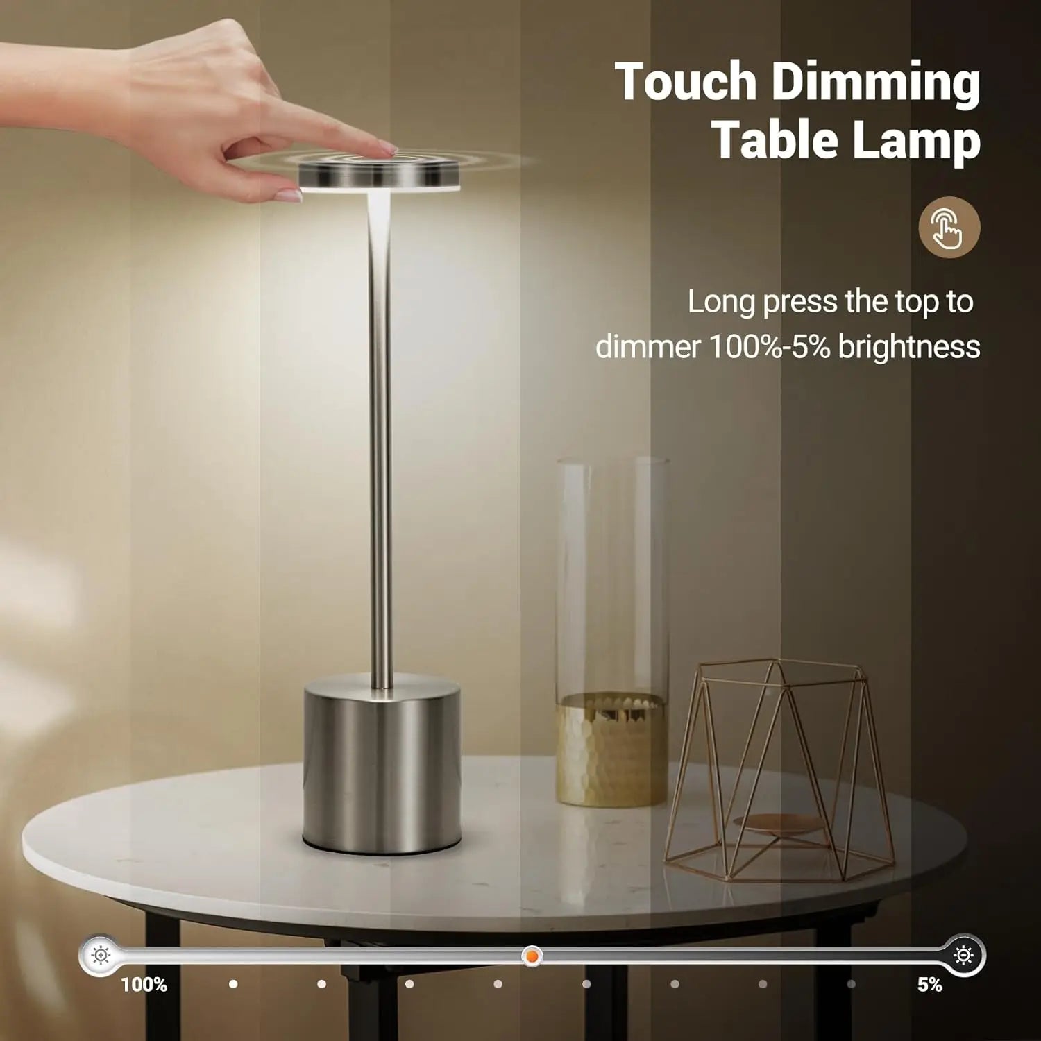 USB Rechargeable LED Night Light Touch Table Lamp - Smarsty