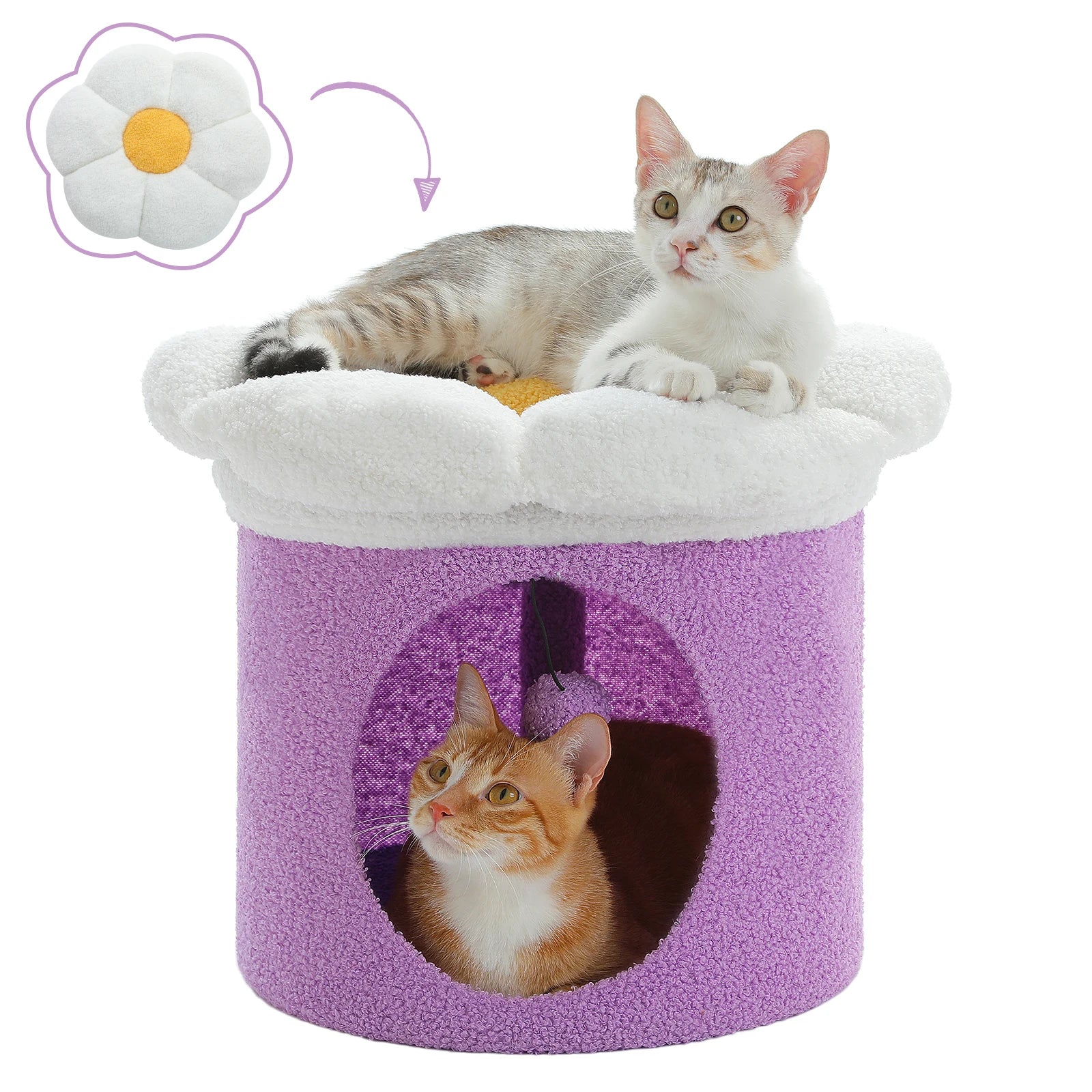 Large Cat House with Removable Flower Bed - Smarsty
