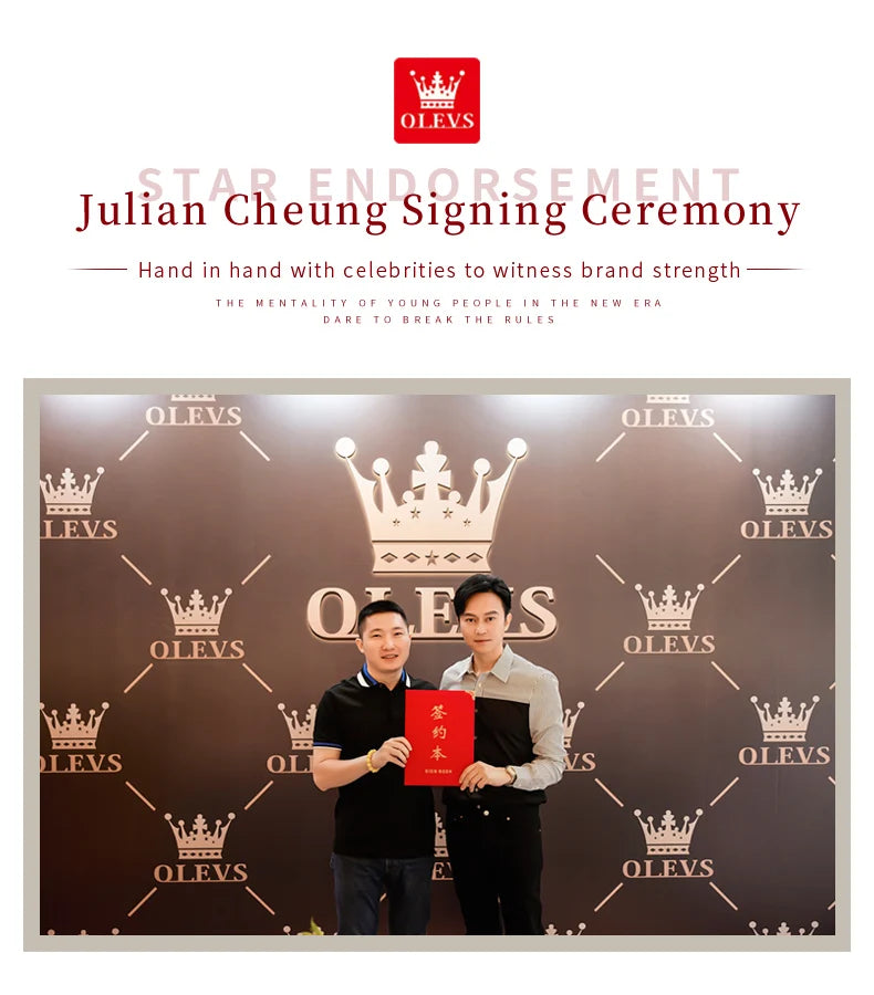 OLEVS 6615 Womens Watch Original Bezel Ceramic Mechanical Automatic Wristwatch Waterproof Luminous Ladies Watch Butterfly Dial - Smarsty