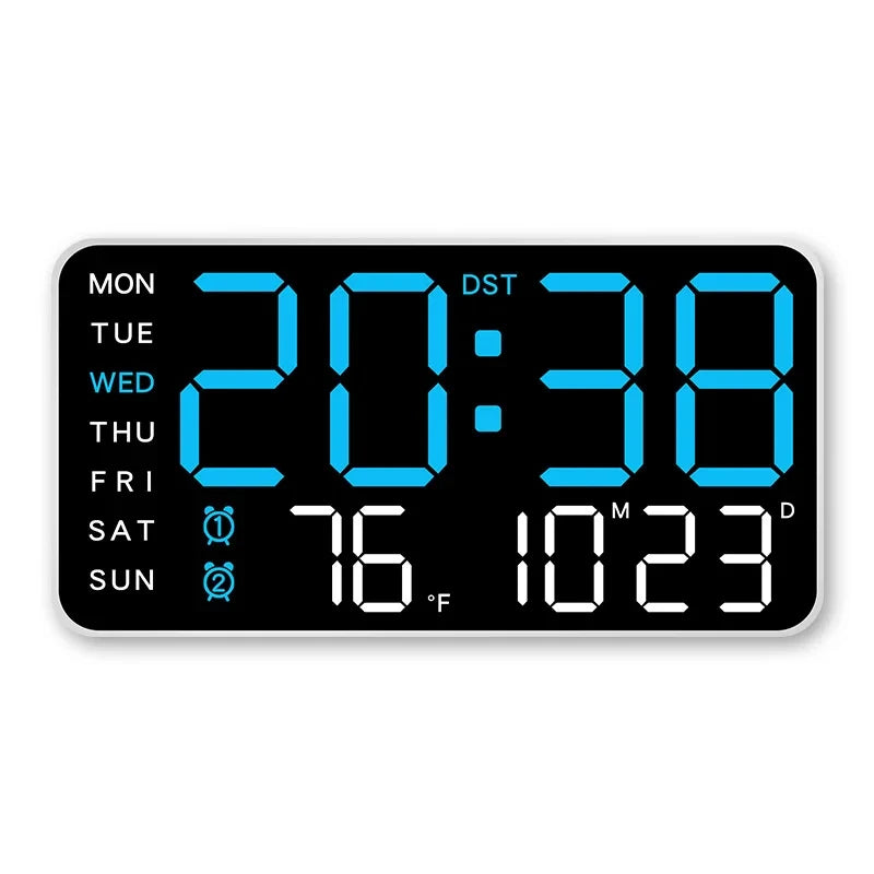 Giant Intelligent Digital Wall Clock With Temperature Display - Smarsty
