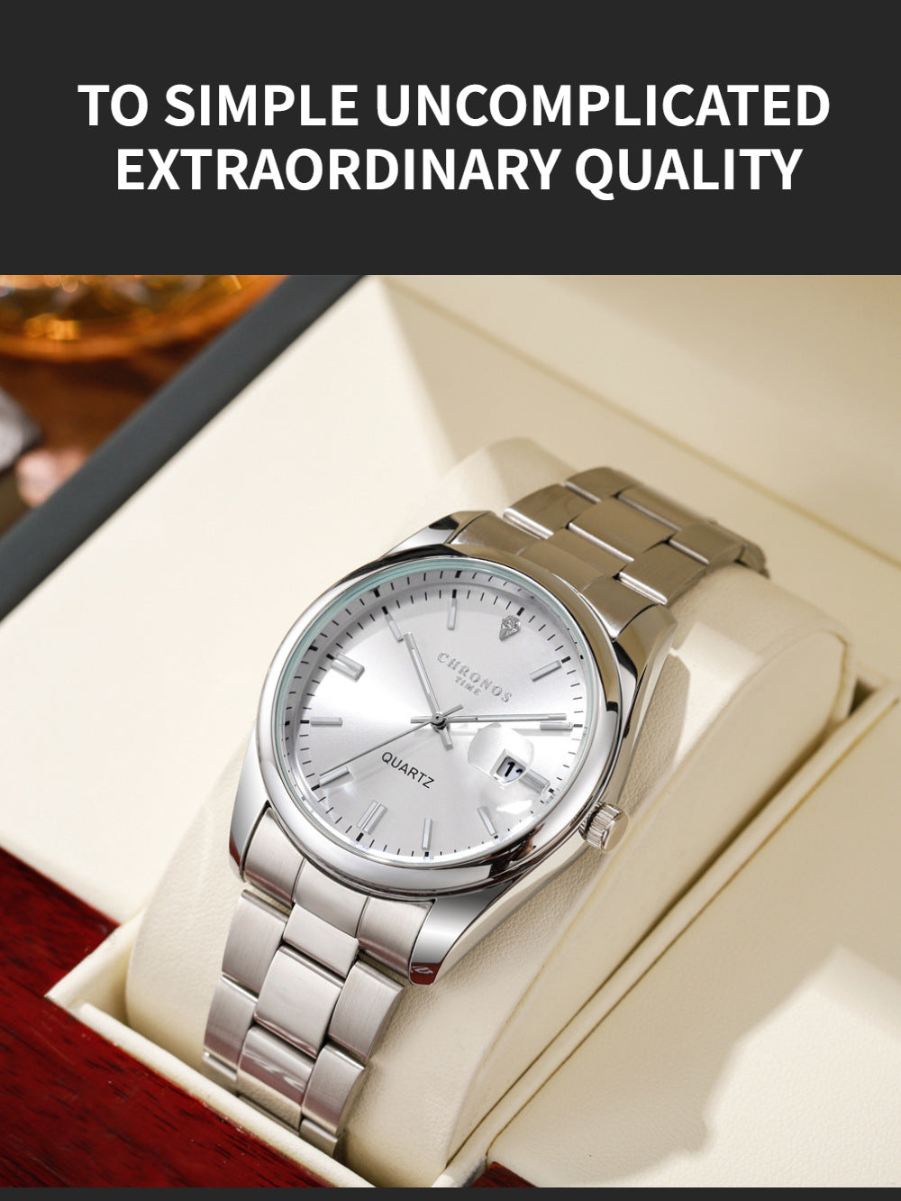 Luxury Waterproof Men's Wristwatch with Luminous Date Feature - Smarsty