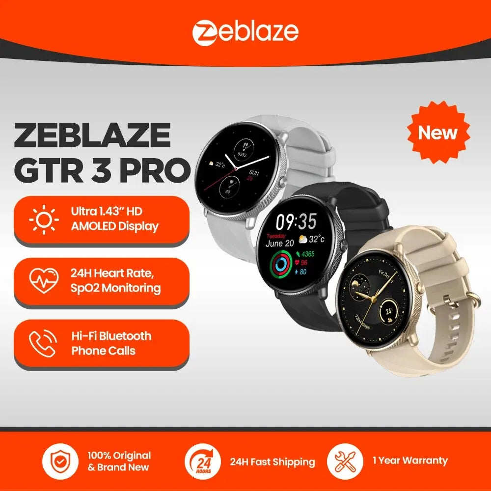 Zeblaze GTR 3 Pro Smart Watch With Voice Calling - Smarsty