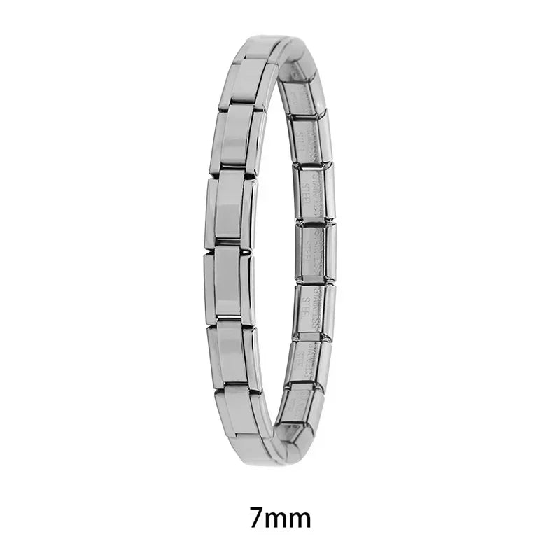Hapiship Italian Stainless Steel Elastic Charm Bracelet - Smarsty
