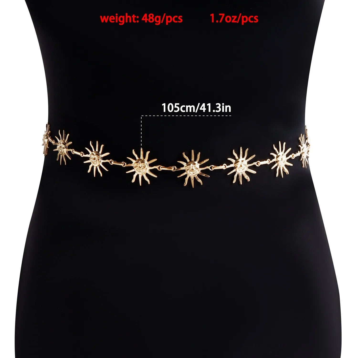Bohemian Metal Smiley Face Body Chain for Summer Fashion - Smarsty