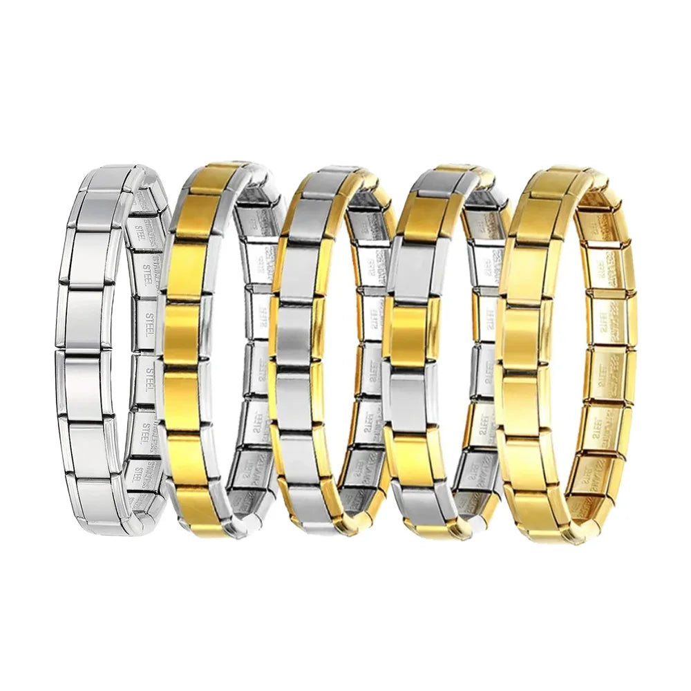 Stainless Steel Elastic Italian Link Bracelet Durable Charm Bangle - Smarsty