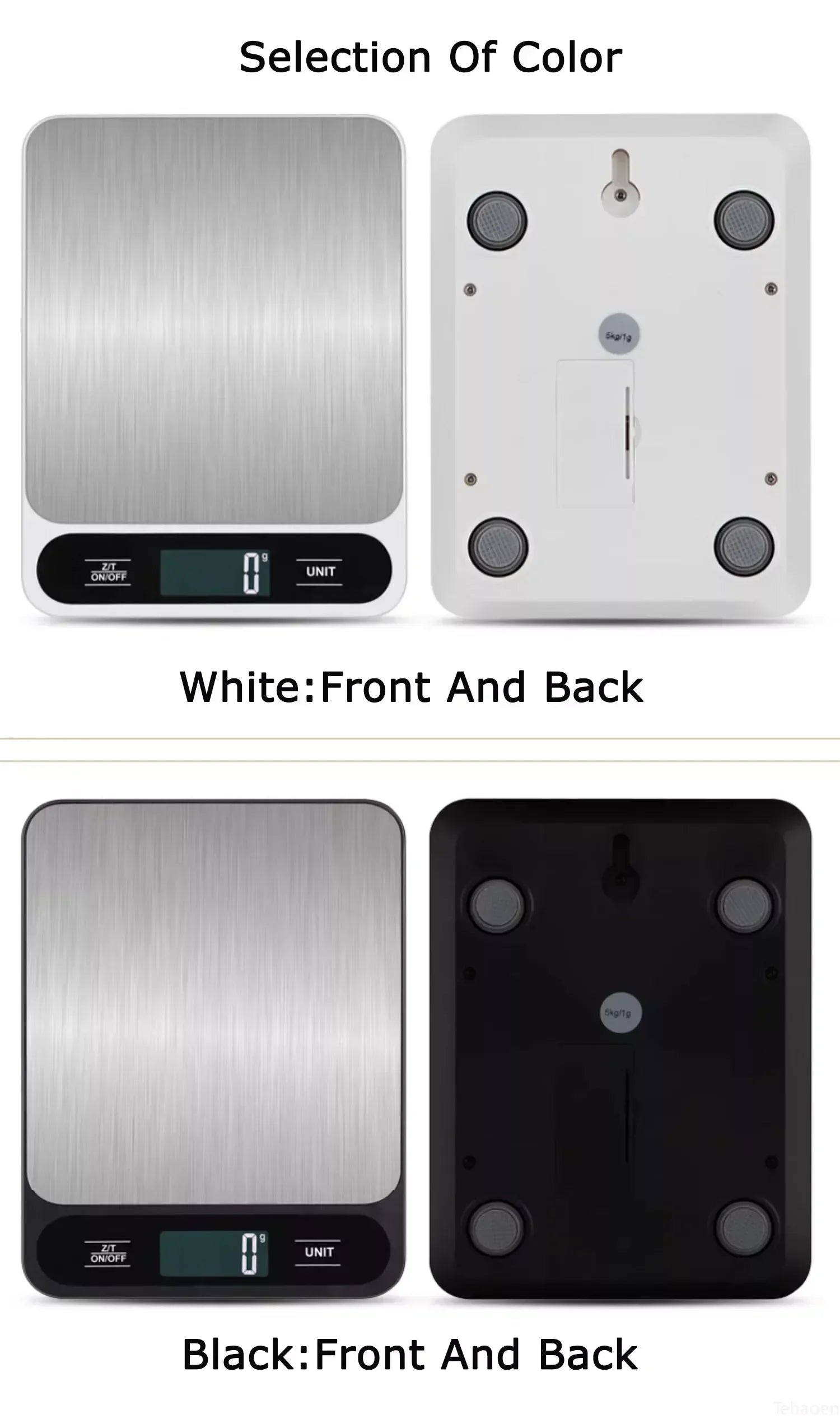 Digital Kitchen Scale With LED Display Waterproof Design - Smarsty