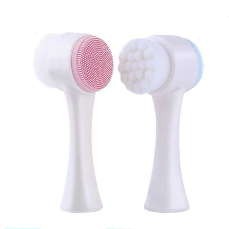 3D Double Sided Silicone Facial Cleansing Brush - Smarsty