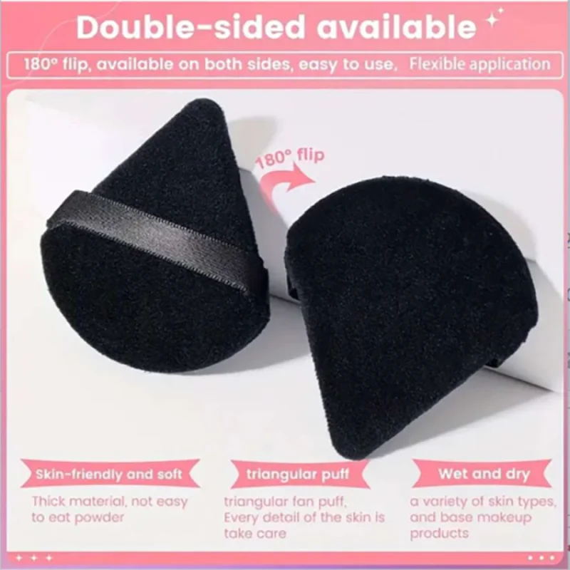 10Pcs Soft Triangle Powder Puff for Flawless Makeup - Smarsty