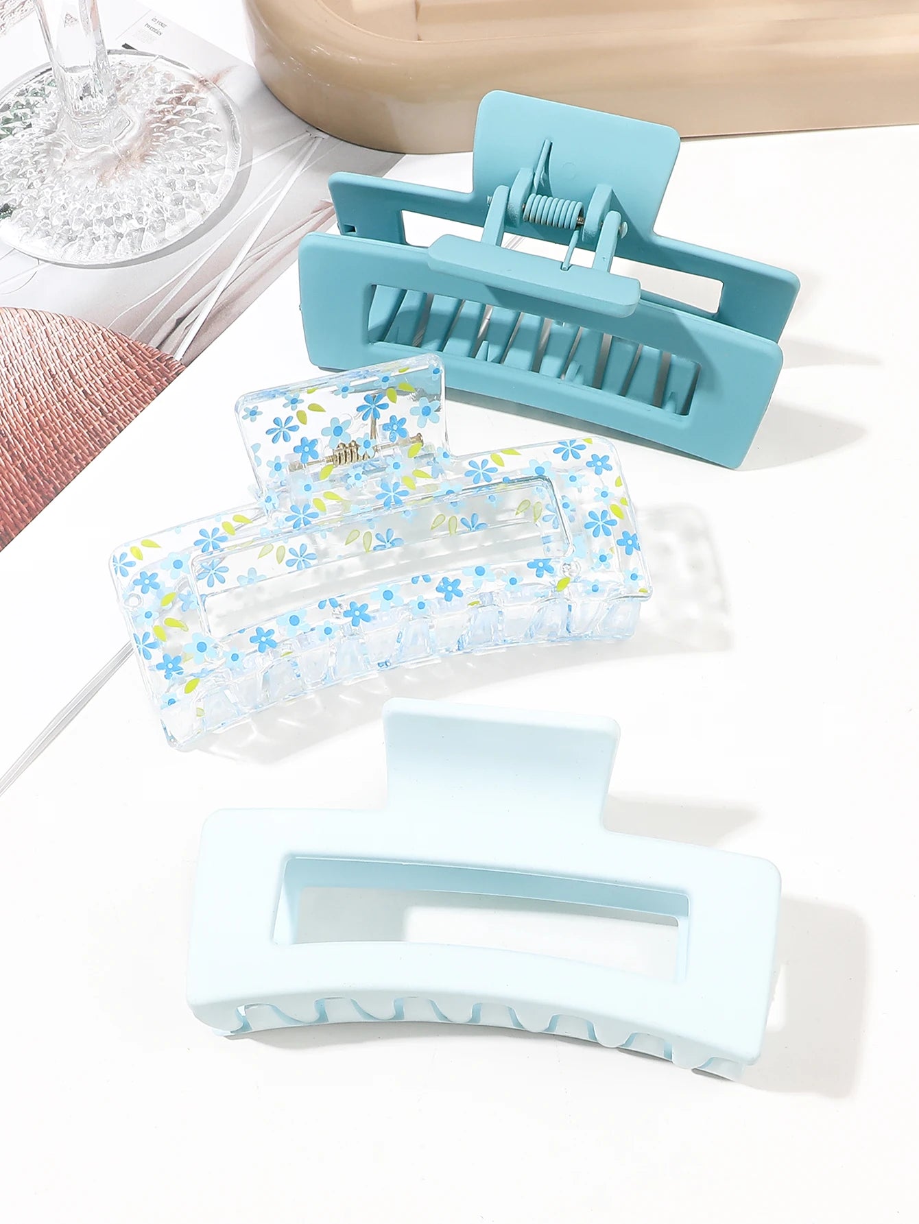 Pink Medium Sized Hair Claw Clips Strong Hold For All - Smarsty