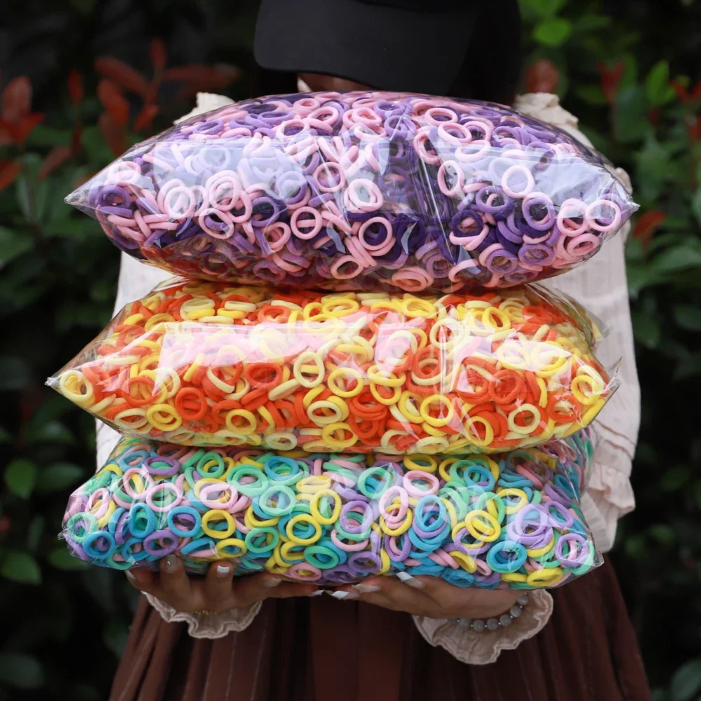 50PCS Colorful Nylon Hair Ties For Kids Gentle Hold - Smarsty