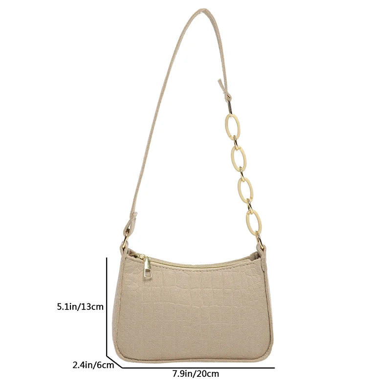 Felt Shoulder Bag For Women Crescent Saddle Purse Design - Smarsty