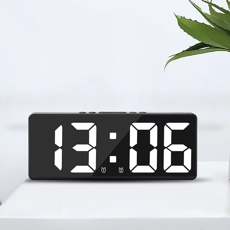 Large Number LED Alarm Clock with Color Nightlight - Smarsty