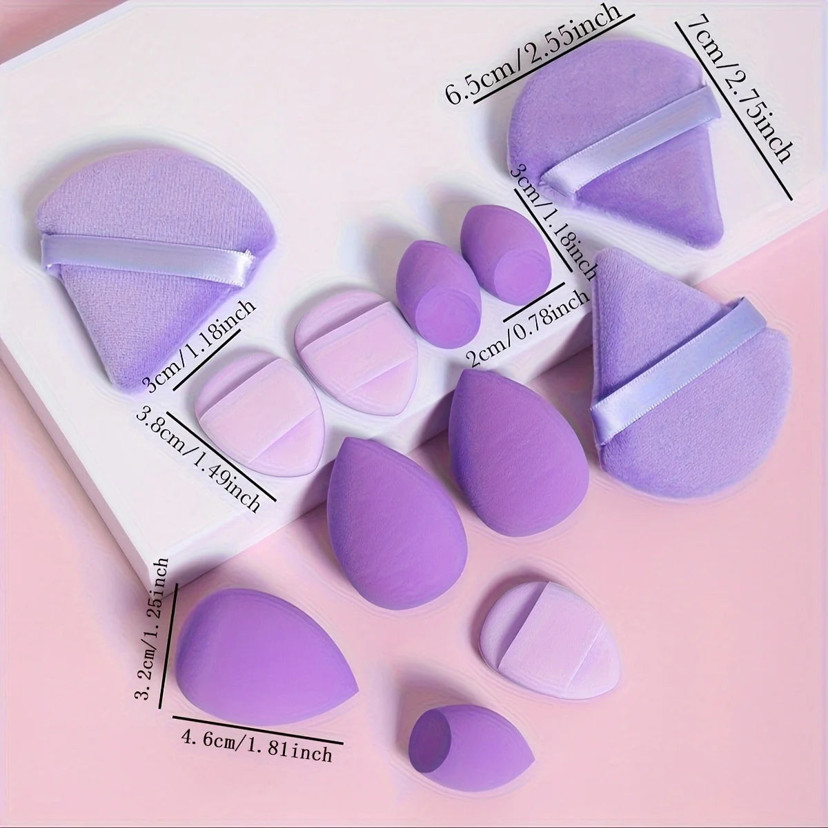 12-Piece All-Purpose Makeup Sponge Set for Flawless Application - Smarsty