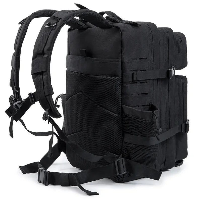 25L/45L Tactical Backpack for Men and Women Outdoor Survival Bug Out Bag Small School Rucksack Hking with Bottle Holder