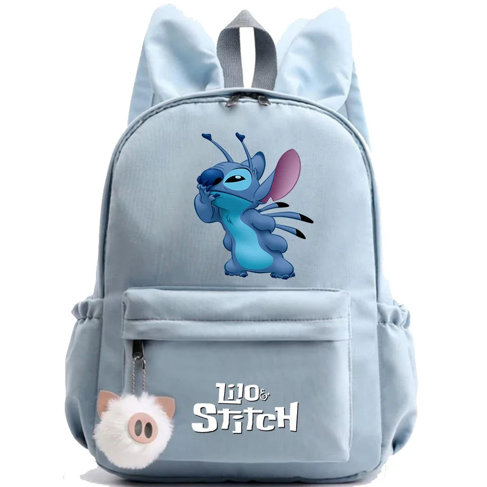 HOT Disney Lilo Stitch Backpack for Girl Boy Student Teenager Children Rucksack Women Casual School Bags Kids Birthday Gift Toy - Smarsty