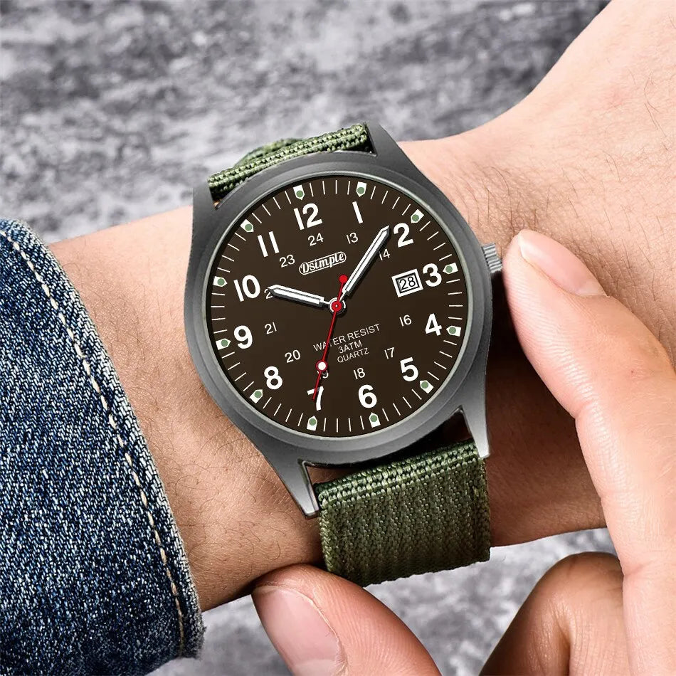 Luxury Mens Luminous Quartz Watch with Calendar - Smarsty