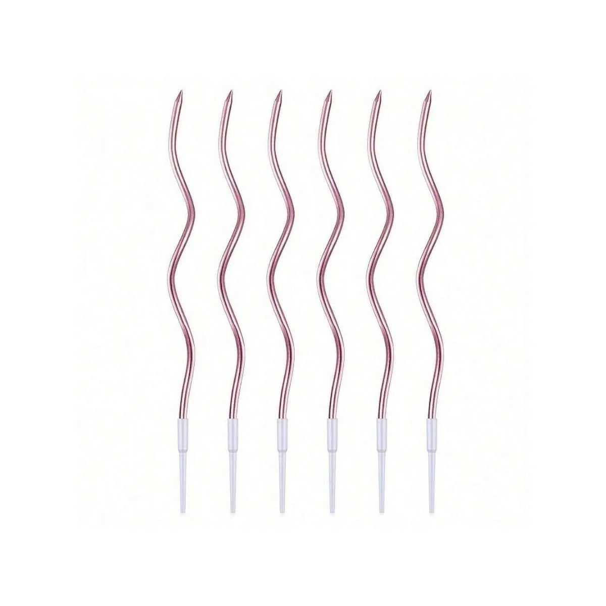 6/12/48pcs/1case Birthday Candles Spiral Cake Candles Long Thin Cake Candles For Wedding Party And Cake Decoration - Smarsty