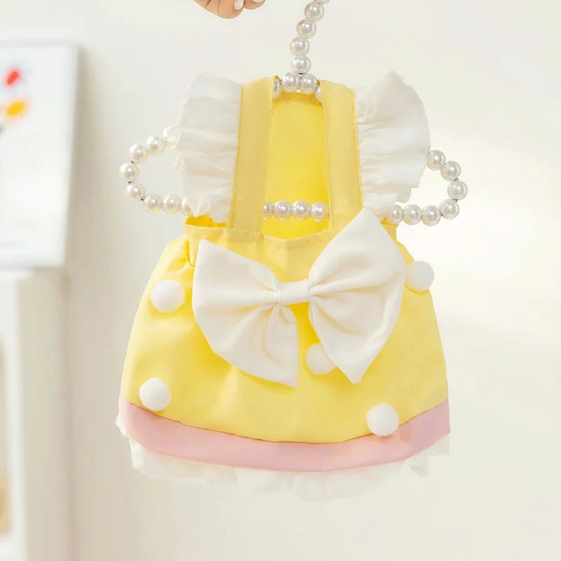 Summer Princess Dog Dress with Cute Bow for Stylish Pets - Smarsty