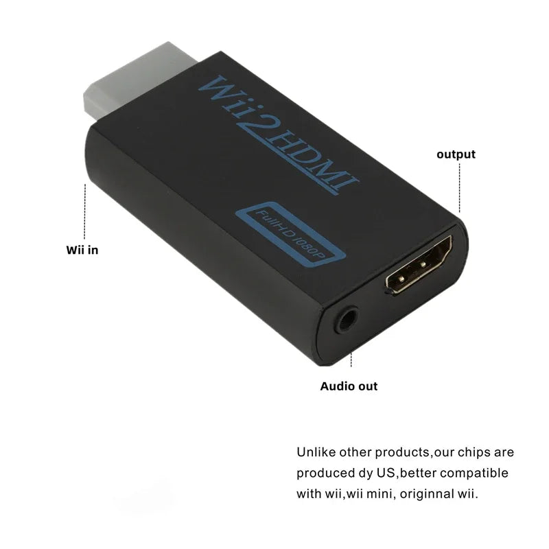 1080P Full HD Wii to HDMI Converter with Audio Output - Smarsty