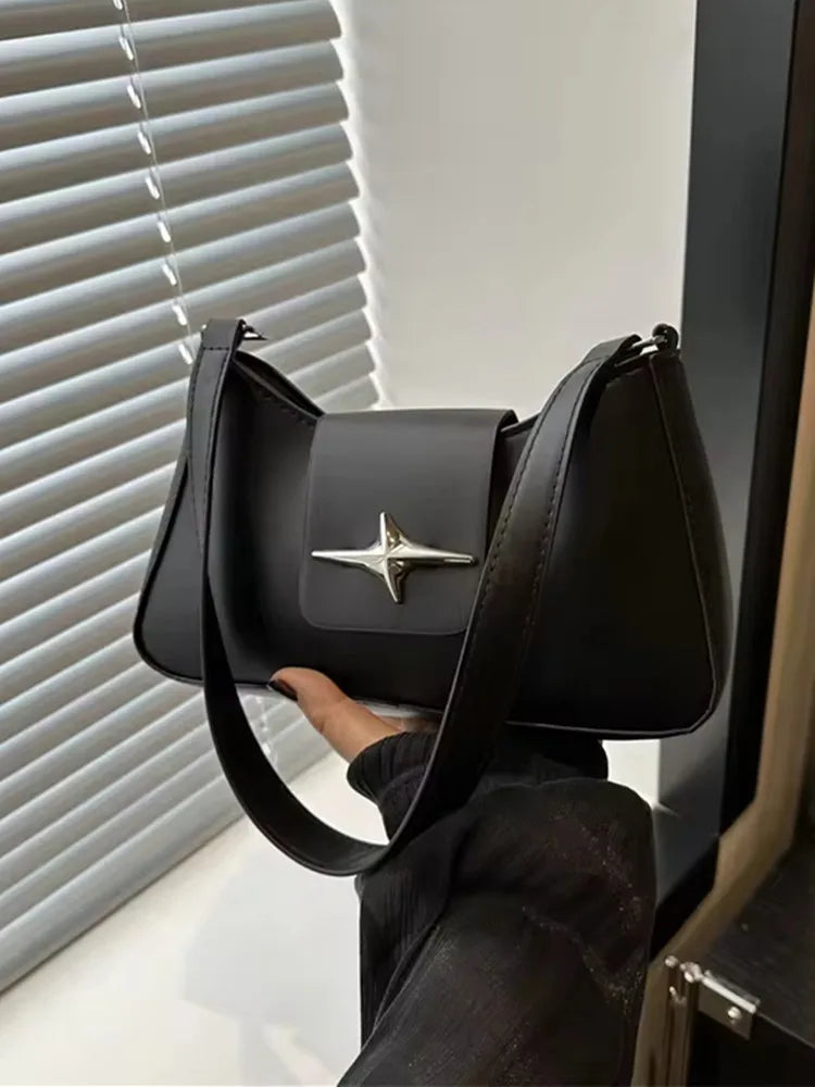 Y2K Small PU Leather Shoulder Bag For Women Daily Use - Smarsty