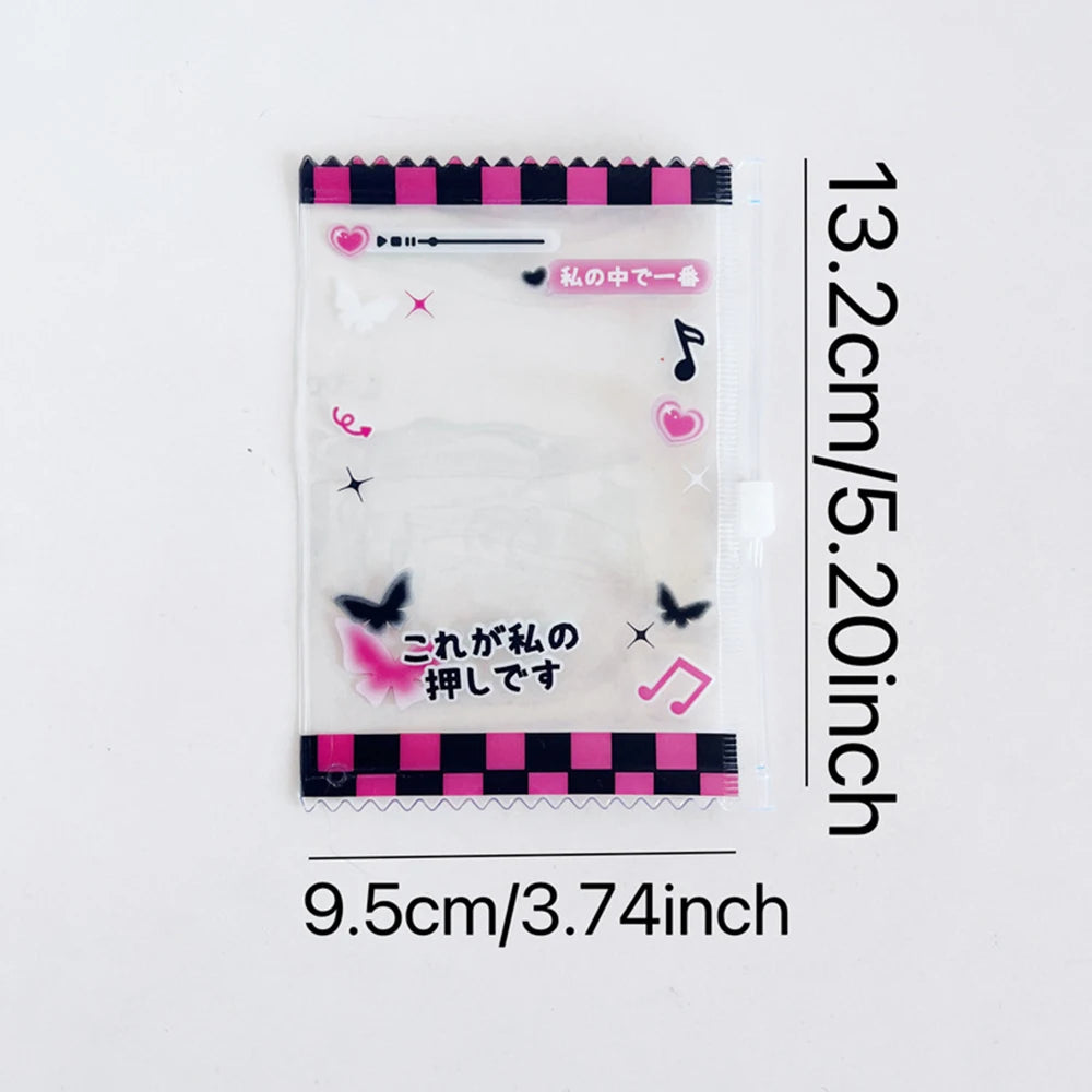 INS Transparent Candy Bag Badge Holder Korean Photocard Holder Display Bag Pendant Idol Photo Card Protective Cover Card Holder