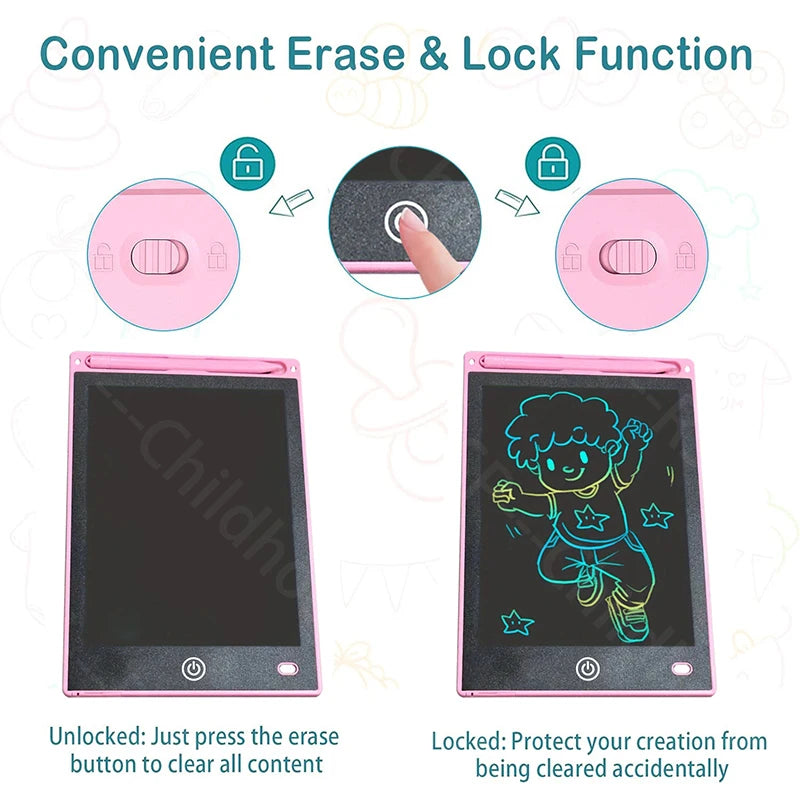 8.5" Drawing Board LCD Writing Tablet For Kids Boy Girl Montessori Educational Toys Student Magic Blackboard Birthday Xmas Gift - Smarsty