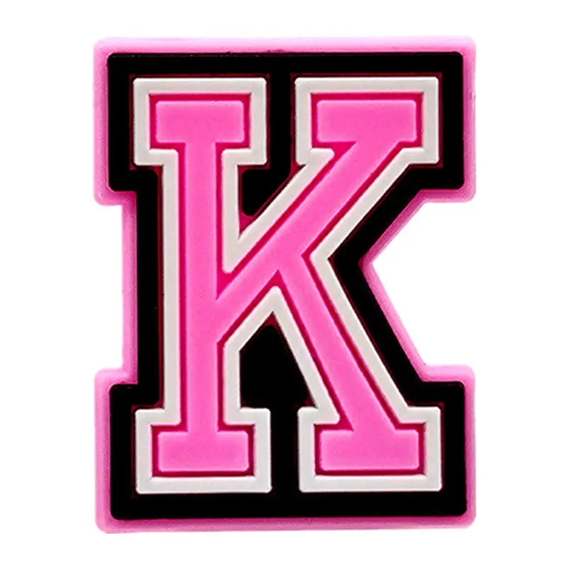 Pink Letter Shoe Charms for Crocs Accessories Women Clogs Pins Men Badge Kids Jeans Girls Decorations Buckle Shoes Accessories