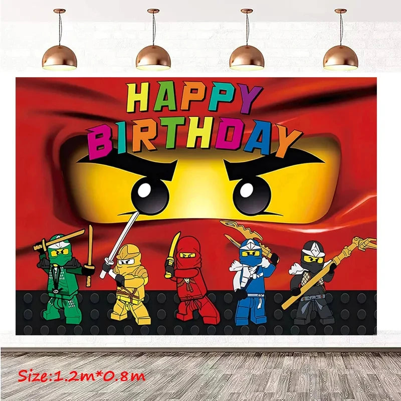 Ninja Theme Birthday Party Disposable Tableware Set - Smarsty
