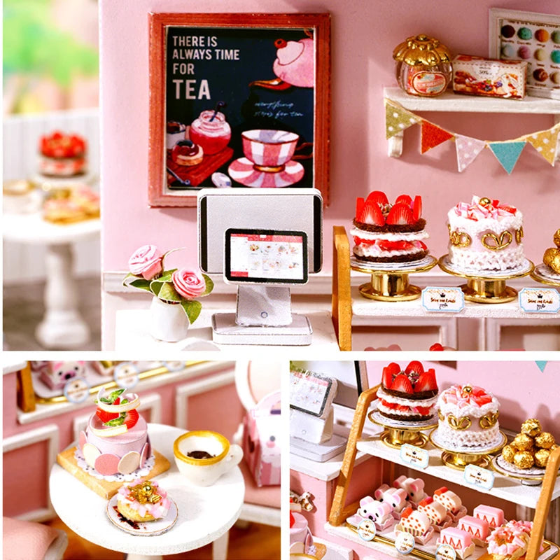 Mini Doll House DIY 3D Puzzle Assembly Building Model Toys Home Bedroom Decoration With Furniture Wooden Craft Gifts DollHouses by Smarsty