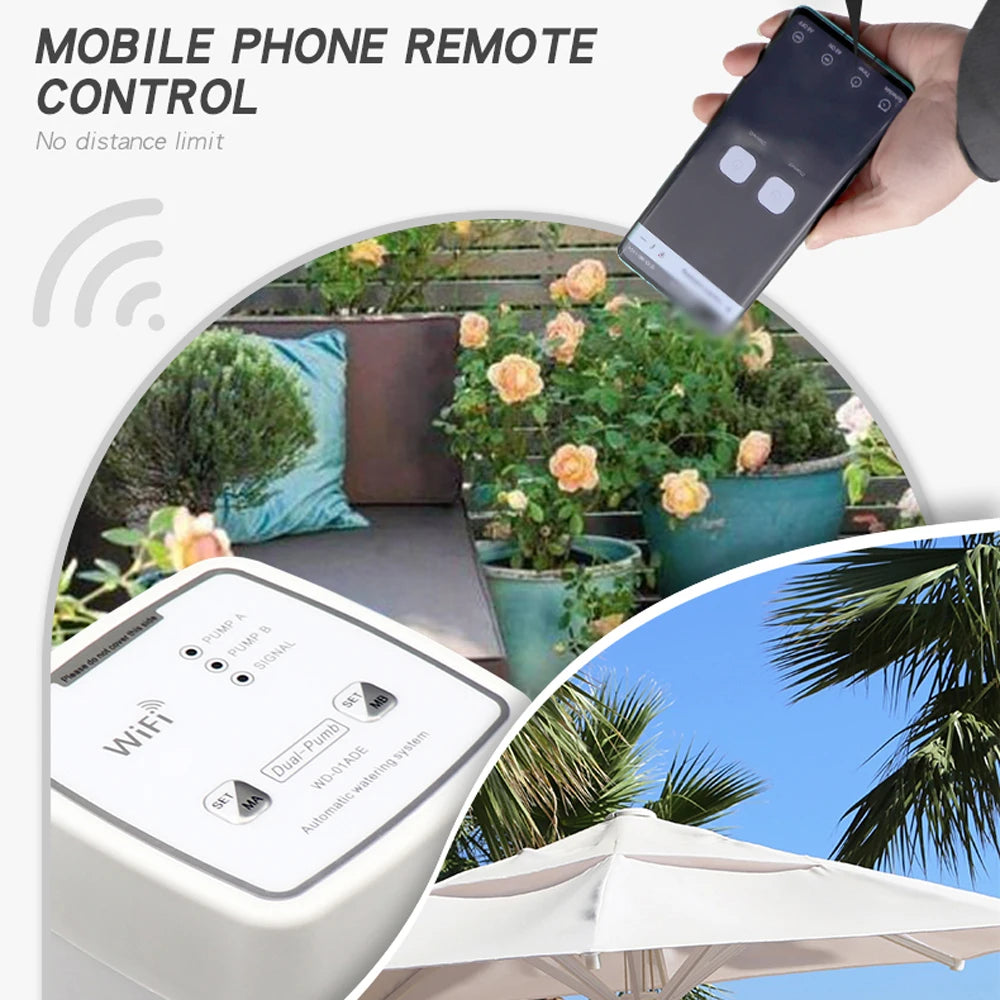 Smart WiFi Watering System with Double Pump Automation - Smarsty