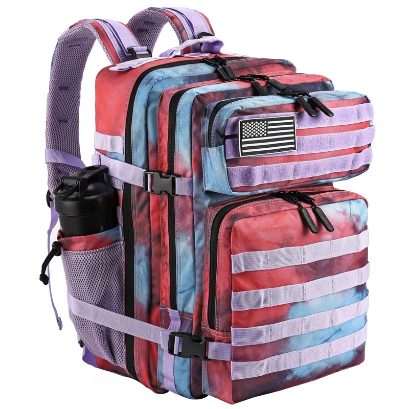 LHI 45L Tactical Backpack for Men and Women Large Athlete Gym Bag Outdoor Sports Hiking Survival Rucksack with Bottle Holder - Smarsty