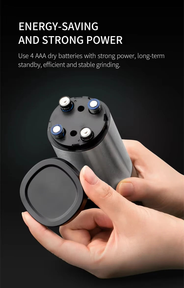 Electric Automatic Salt & Pepper Grinder with Spice Mill Storage Bins Kitchen Adjustable Grinding Tool by Smarsty