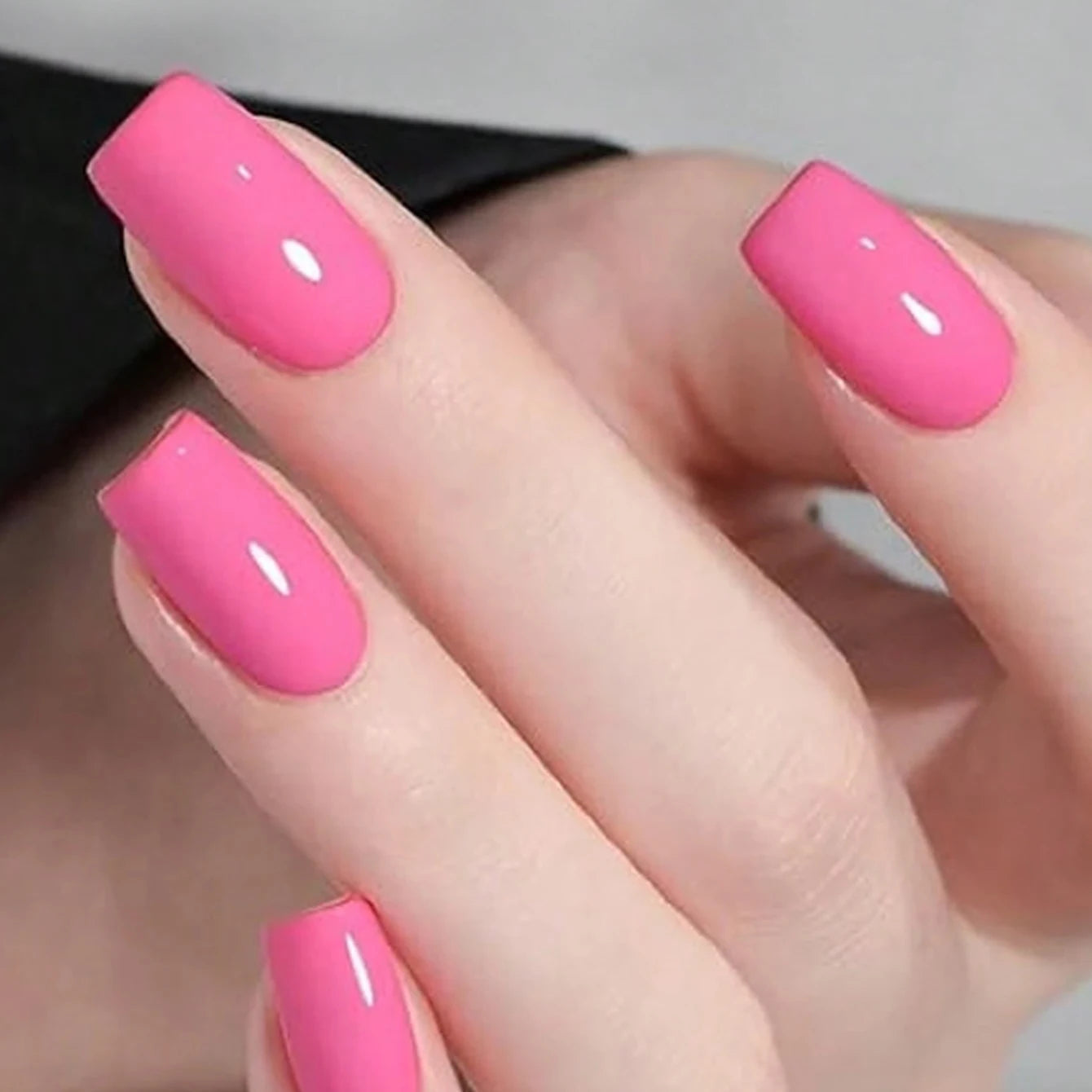 Medium White Square Press On Nails 24PCS for Parties - Smarsty