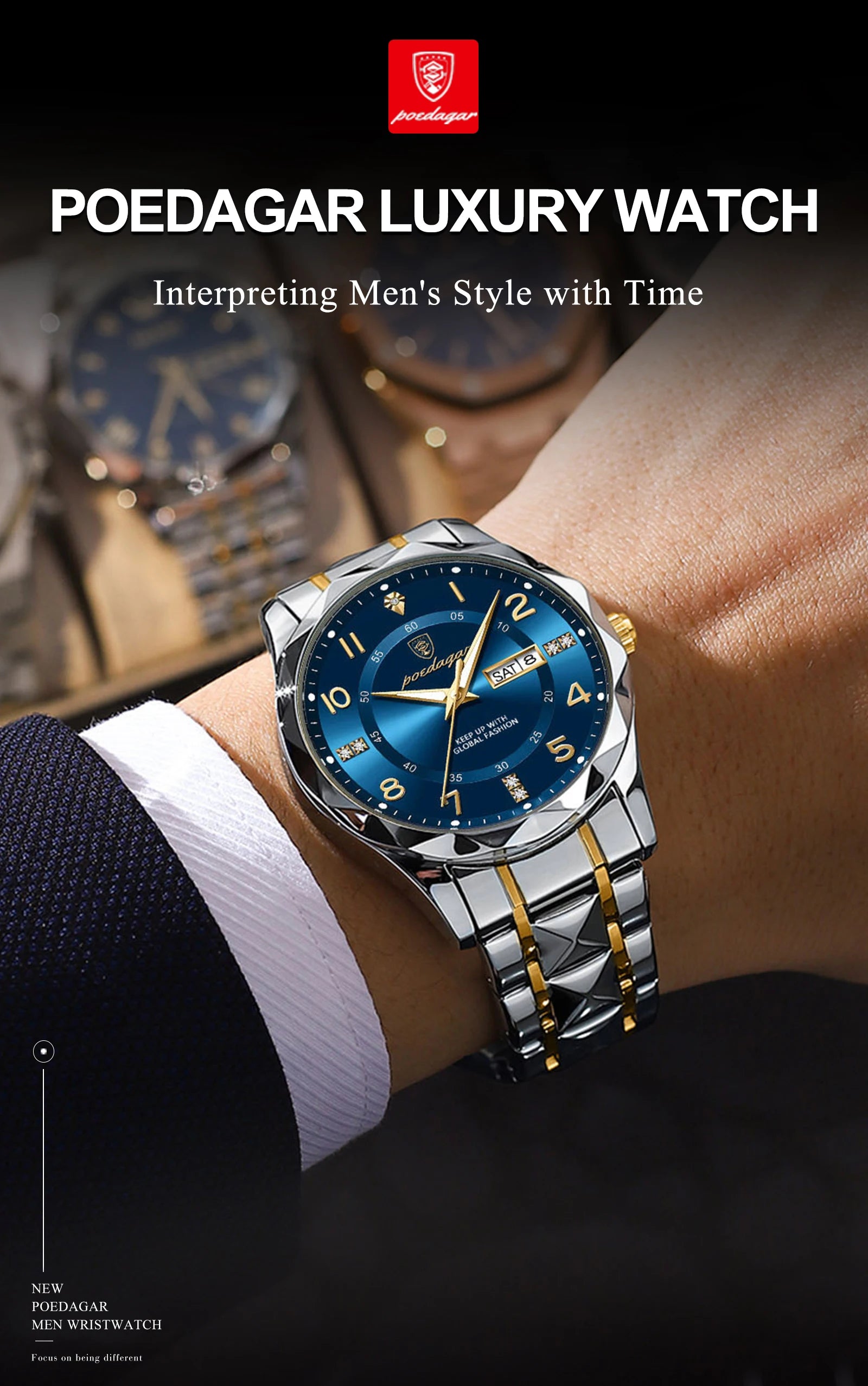Luxury Waterproof Quartz Watch for Men with Luminous Dial - Smarsty