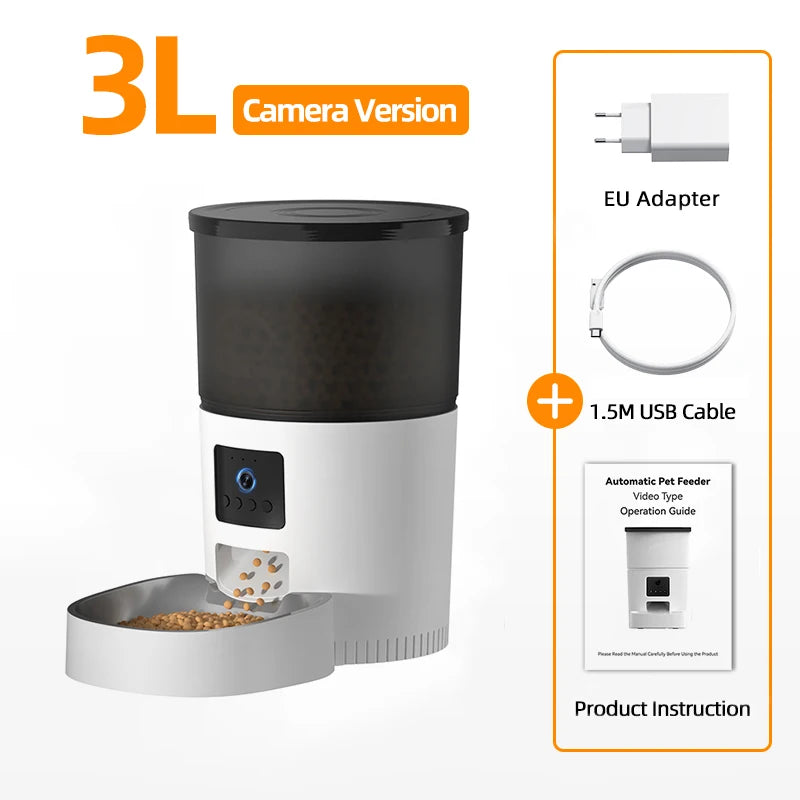 ROJECO 3L Automatic Pet Feeder With Remote Control - Smarsty