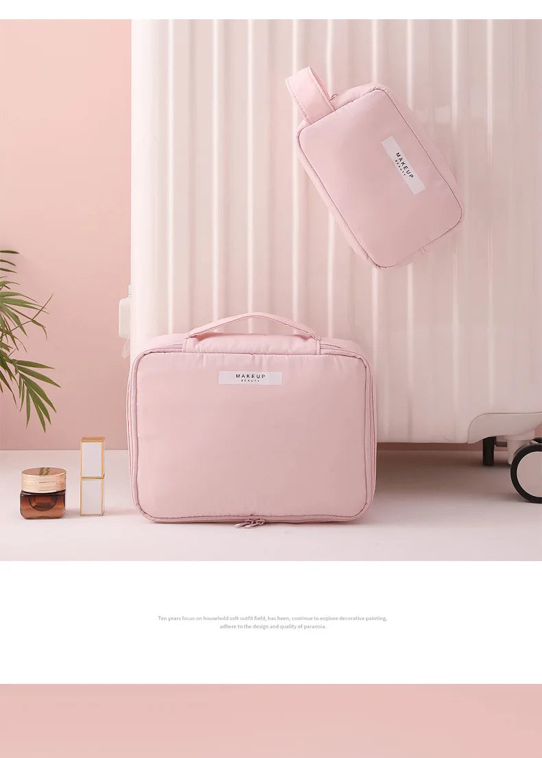 Ladies Portable Cosmetic Bag Large Capacity Travel Organizer - Smarsty