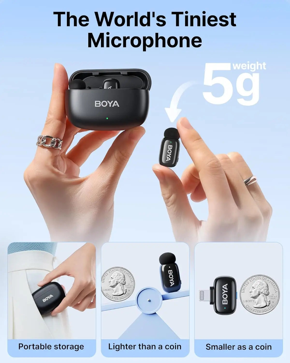 Boya Mini Wireless Lavalier Microphone for Mobile Recording - Smarsty