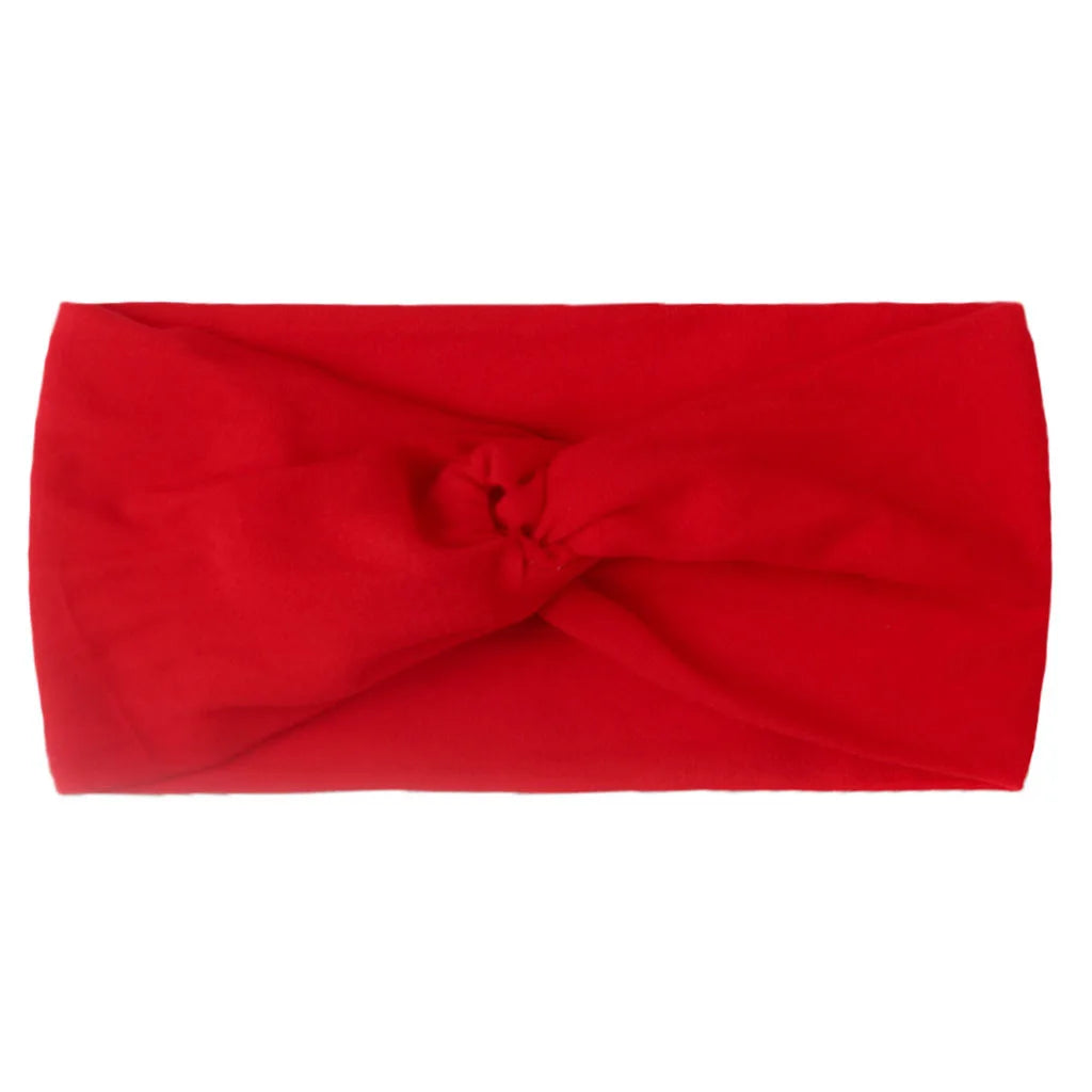 Candy Color Knotted Baby Girl Headband Soft Elastic - Smarsty