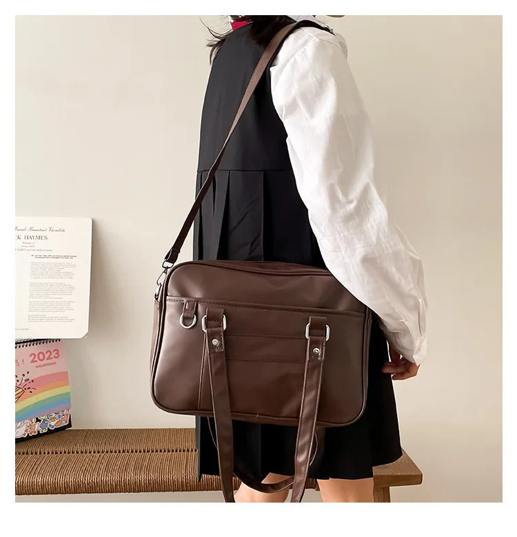 Japanese Style JK Bag Women PU Leather Crossbody Bag - Smarsty