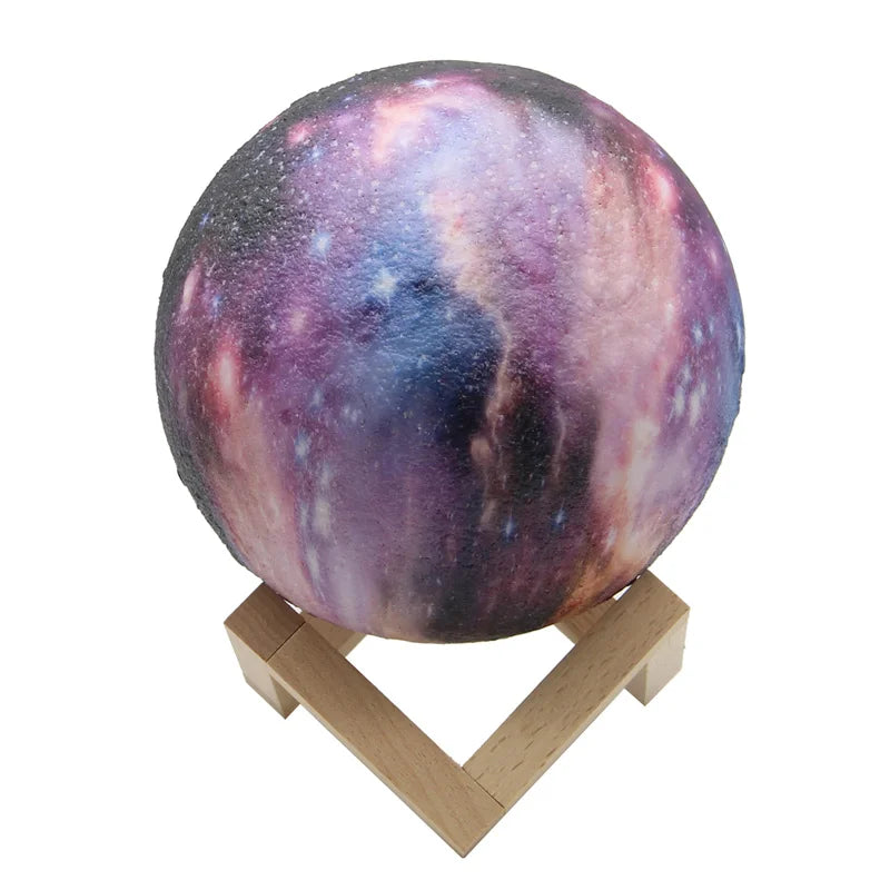 3D Printed Moon Lamp with Remote 16 Colors LED Night Light - Smarsty