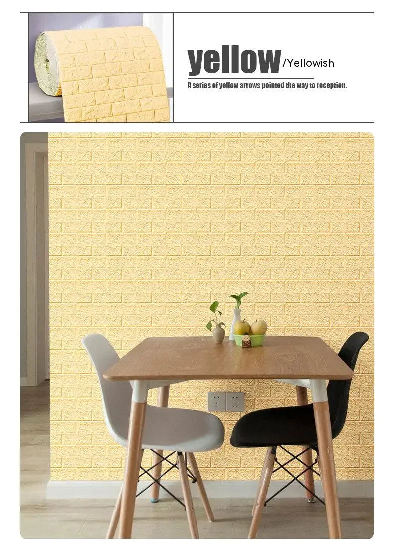 Self-Adhesive 3D Brick Wallpaper for Stylish Decor - Smarsty