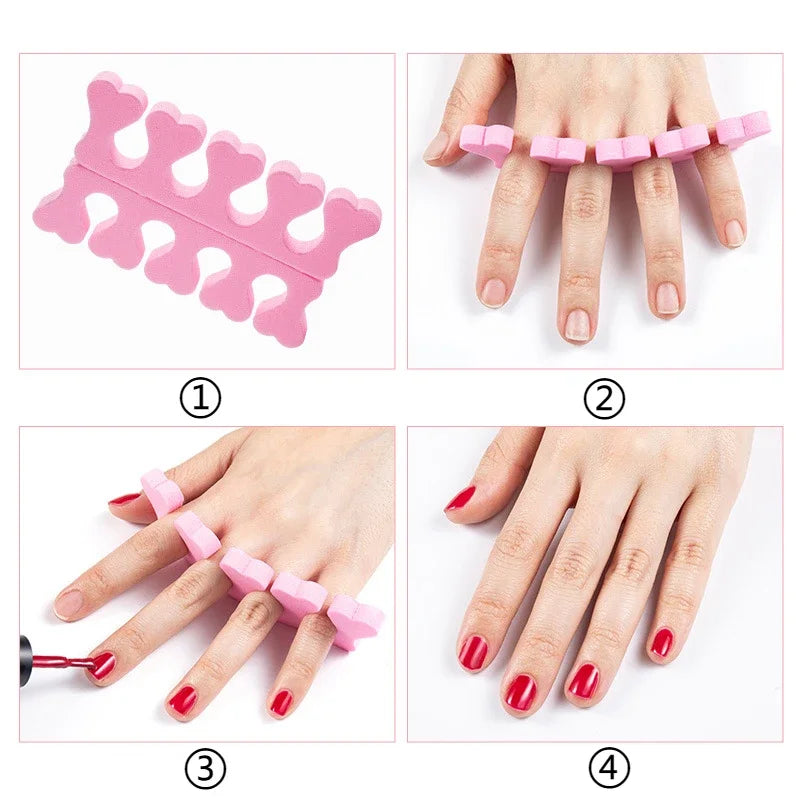 Soft Sponge Nail Art Toe Separators for Perfect Pedicures - Smarsty