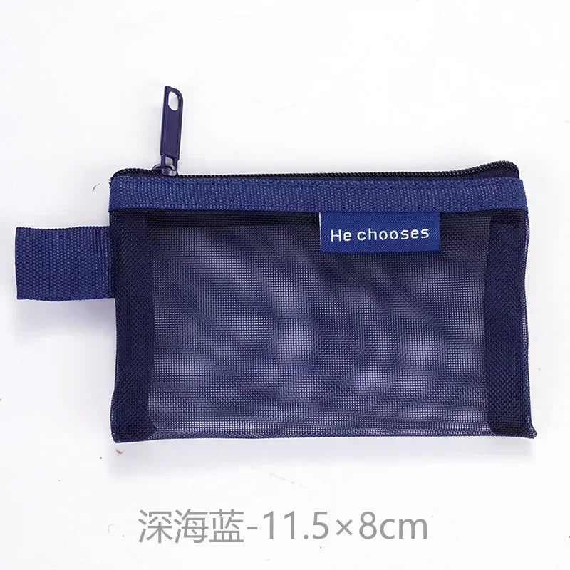 Small Square Nylon Coin Pouch With Zipper Card Holder - Smarsty