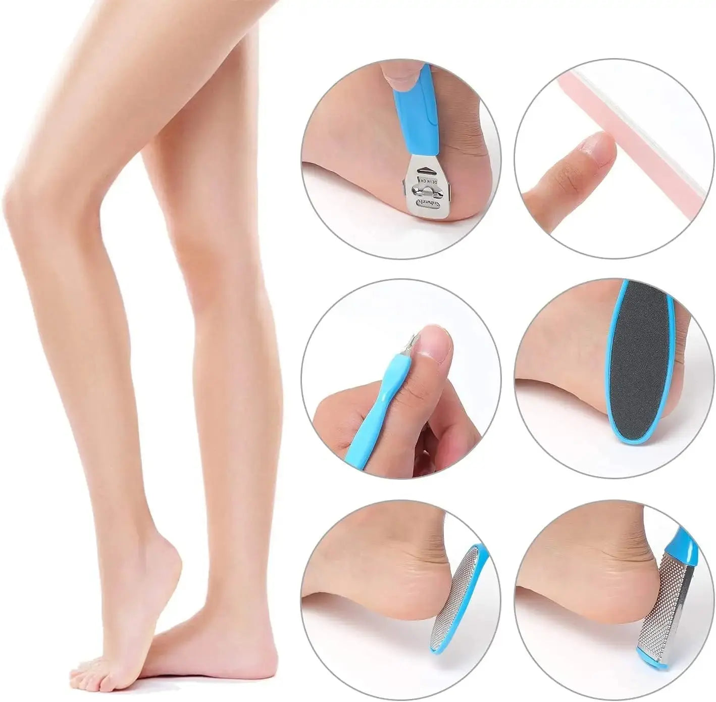 8 Piece Foot Exfoliating Rasp Set for Smooth Heels - Smarsty