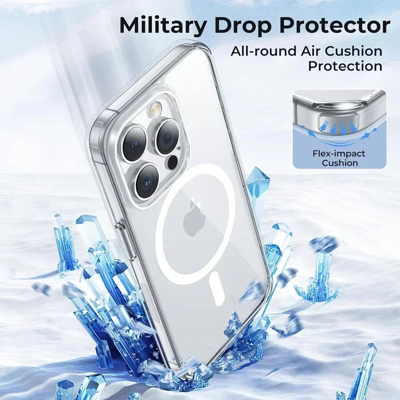 Magnetic Clear Iphone Case MagSafe Transparent Cover - Smarsty