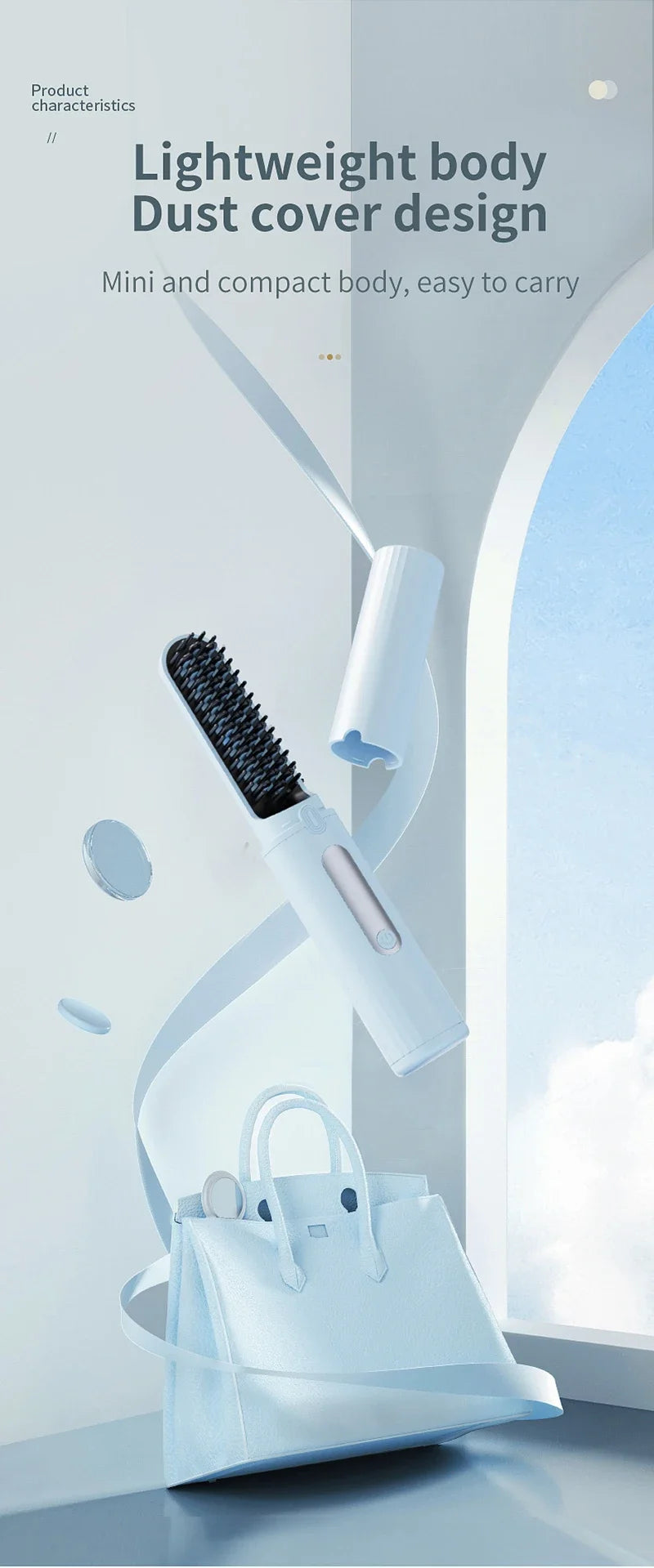 Portable Wireless Hair Straightener with Negative Ion Technology - Smarsty