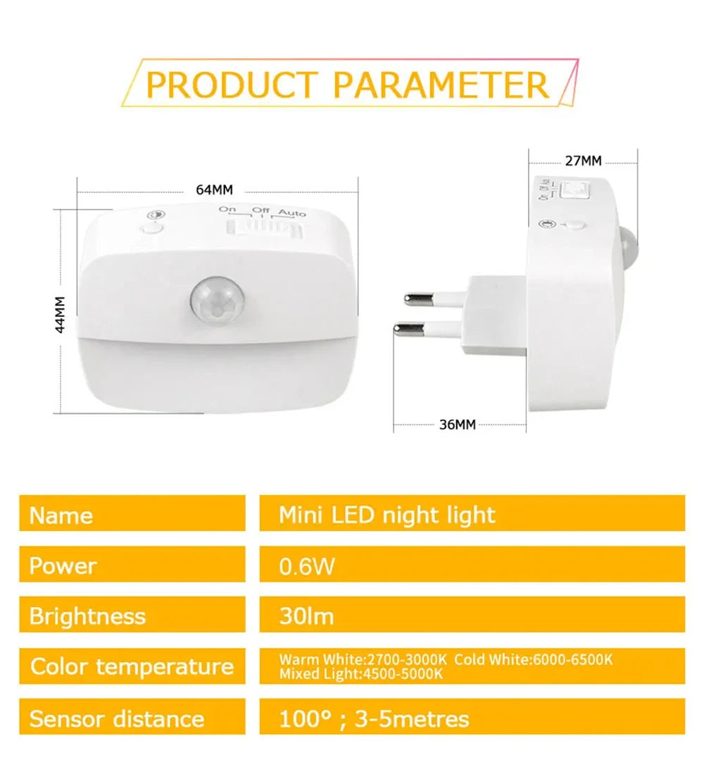 Smart Motion Sensor LED Night Light for Home Use - Smarsty